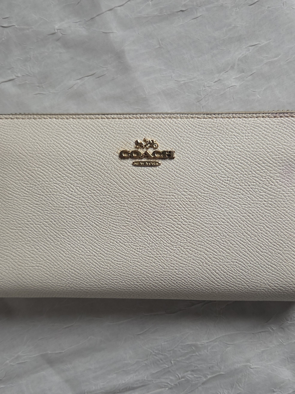 Coach Long Zip Around Wallet in Crossgrain Leather